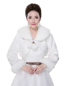 Women Warm Wedding Shawl Evening Party Cape Faux Fur Jacket Coat Ivory 16 Women Warm Wedding Shawl Evening Party Cape Faux Fur Jacket Coat Ivory 16