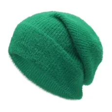 Women Winter Ribbed Knit Beanie Hat Slouchy Stretch Skull Cap(Plain Green) Women Winter Ribbed Knit Beanie Hat Slouchy Stretch Skull Cap(Plain Green)