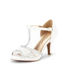 Women's Amore_2 White Fashion Stilettos Open Toe Pump Heel Sandals Size 7 US/ 5 UK Women's Amore_2 White Fashion Stilettos Open Toe Pump Heel Sandals Size 7 US/ 5 UK