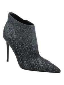 Womens Black Embellished Comfort Fazzie Pointed Toe Stiletto Zip-Up Dress Booties UK Size 3 Womens Black Embellished Comfort Fazzie Pointed Toe Stiletto Zip-Up Dress Booties UK Size 3