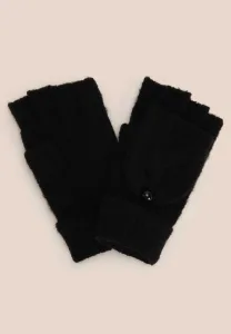 Womens Black Fliptop Gloves
