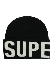 Women's Branded Knitted Beanie Hat Baseball Cap, Black, One Size Women's Branded Knitted Beanie Hat Baseball Cap, Black, One Size