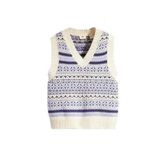 Women's Brynn Sweater Vest Multi-Color, Syneve Fairisle Sunn, XS Women's Brynn Sweater Vest Multi-Color, Syneve Fairisle Sunn, XS