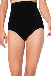 Women's Color Blast Solids Super High Waist Shape Control Bikini Bottom, Black, Medium Women's Color Blast Solids Super High Waist Shape Control Bikini Bottom, Black, Medium