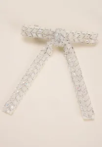 Womens Cream Bead Bow Hair Slide Womens Cream Bead Bow Hair Slide