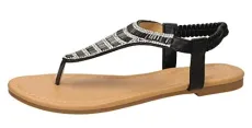 Womens Diamante Sandals Elastic Stretch Slingback Black Two 4 UK Womens Diamante Sandals Elastic Stretch Slingback Black Two 4 UK