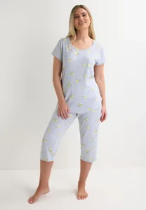 Womens Grey Lemon Soft Touch Pyjama Set Womens Grey Lemon Soft Touch Pyjama Set