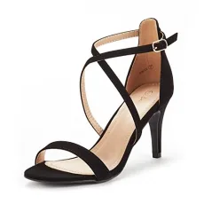 Women's Heel Sandals Fashion Stilettos Open Toe Pump Heel Sandals DOLCE,Size 5.5,Black/nubuck,DOLCE Women's Heel Sandals Fashion Stilettos Open Toe Pump Heel Sandals DOLCE,Size 5.5,Black/nubuck,DOLCE