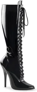 Women's Knee High Stiletto Heel Boots, Ladies Lace up High Heel Pointed Toe Party Long Shoes Boot Wi Women's Knee High Stiletto Heel Boots, Ladies Lace up High Heel Pointed Toe Party Long Shoes Boot Wi