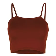 Womens Ladies Sleeveless Strappy Plain Camisole Bandeau Boobtube Bralet Crop Top/Color: Royal Blue/Size: M-L