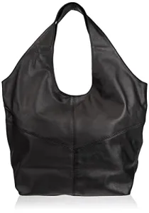 Women's Ledertasche_3-000126 Shoppers, 0000 Black, 1