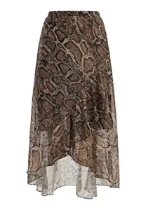 Women's midi Skirt Maxi, Beige Snake, XS Women's midi Skirt Maxi, Beige Snake, XS