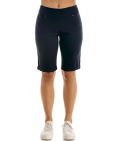 Women's Millenium Bermuda Length Short with Functional Pocket and Cuff, Navy Blazer, 10 Women's Millenium Bermuda Length Short with Functional Pocket and Cuff, Navy Blazer, 10