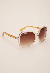 Womens Nude Rectangle Large Sunglasses