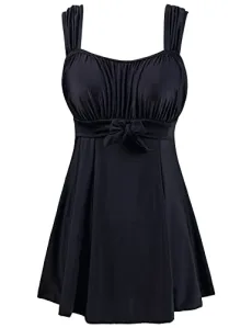 Women's One-Piece Swim Dresses Plus Size Skirtini Cover Up Swimsuits with Skirt Summer Bikini Swimming Costume Black 22 Women's One-Piece Swim Dresses Plus Size Skirtini Cover Up Swimsuits with Skirt Summer Bikini Swimming Costume Black 22
