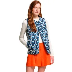 Womens Orla Kiely Quilted Bodywarmer Gilet Coat - Navy Flowers - 18 Womens Orla Kiely Quilted Bodywarmer Gilet Coat - Navy Flowers - 18