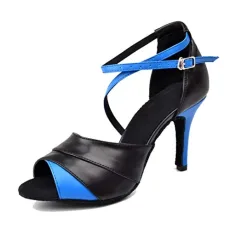 Women's Peep Toe Ankle Strap Stiletto Heel Leather Tango Social Ballroom Latin Wedding Dance Shoes ( Women's Peep Toe Ankle Strap Stiletto Heel Leather Tango Social Ballroom Latin Wedding Dance Shoes (