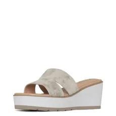 Women's Raizy Metallic Suede Wedge Sandal, Pewter, 4 UK Women's Raizy Metallic Suede Wedge Sandal, Pewter, 4 UK