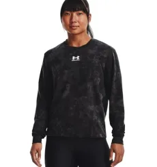 Womens Rival Terry Crew Sweater Black