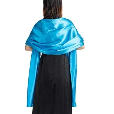 Women's Satin Shawl Pashmina Wedding Party Bridal Wrap Stole Scarf (Turquoise Blue, 78.7 inch*27.5 inch) Women's Satin Shawl Pashmina Wedding Party Bridal Wrap Stole Scarf (Turquoise Blue, 78.7 inch*27.5 inch)