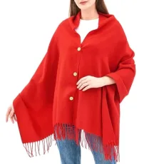 Womens Shawl Evening Wrap Pashmina Large Scarf Fringe Cape Poncho, Red, One Size Womens Shawl Evening Wrap Pashmina Large Scarf Fringe Cape Poncho, Red, One Size