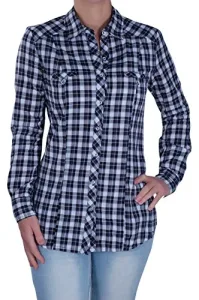 Womens Smart Checkered Office Work Short Sleeve Ladies Check Blouse Shirt Top Black Large Womens Smart Checkered Office Work Short Sleeve Ladies Check Blouse Shirt Top Black Large