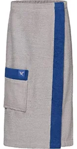 Women's Terrycloth Sauna Kilt LA40-211 (Grey11/Blue28, S-M) Women's Terrycloth Sauna Kilt LA40-211 (Grey11/Blue28, S-M)