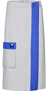 Women's Terrycloth Sauna Kilt LA40-213 (Grey11/Blue28, S-M) Women's Terrycloth Sauna Kilt LA40-213 (Grey11/Blue28, S-M)