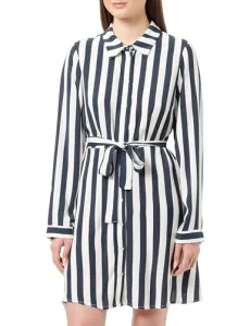 Women's Vilisa L/S Short Shirt Dress/Ka Blouse, Cloud Dancer/Stripes: Navy Blazer, 18 Women's Vilisa L/S Short Shirt Dress/Ka Blouse, Cloud Dancer/Stripes: Navy Blazer, 18
