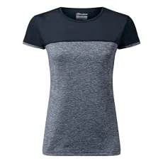 Women's Voyager Short Sleeve Tech Tee Base Layer, Carbon Marl/Jet Black, 18 Women's Voyager Short Sleeve Tech Tee Base Layer, Carbon Marl/Jet Black, 18
