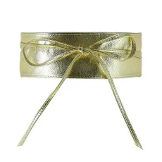 Women's Waist Belt, Wide Obi Belt, Classic Wrap Belt, gold, One size Women's Waist Belt, Wide Obi Belt, Classic Wrap Belt, gold, One size
