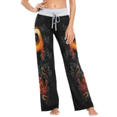 Women's Wide Leg Pajama Lounge Pants Vintage Dragon Pyjamas Bottoms Trousers Loungewear Nightwear Yoga Casual Pants Women's Wide Leg Pajama Lounge Pants Vintage Dragon Pyjamas Bottoms Trousers Loungewear Nightwear Yoga Casual Pants
