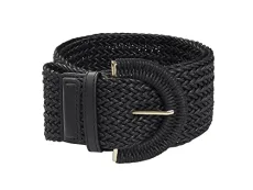 Womens Wide Woven Waist Belts Braided Belts for Dress Chunky Buckle Black 60-90cm/23.62-35 Womens Wide Woven Waist Belts Braided Belts for Dress Chunky Buckle Black 60-90cm/23.62-35