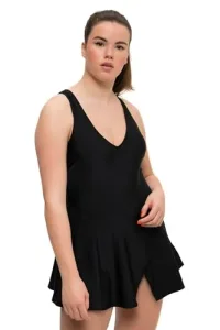 Womenswear Plus Size Curvy Oversize Wrap Look One Piece Swim Dress Black 22 829024100-48 Womenswear Plus Size Curvy Oversize Wrap Look One Piece Swim Dress Black 22 829024100-48