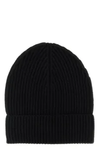 Wool and cashmere beanie - Black Wool and cashmere beanie - Black