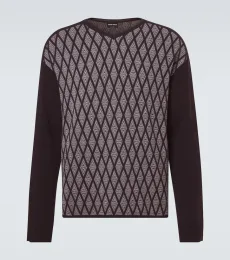 Wool and cashmere jacquard sweater