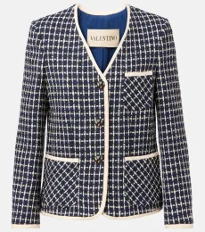 Wool and cotton-blend boucle jacket Wool and cotton-blend boucle jacket