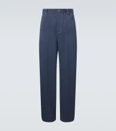 Wool and cotton drill wide-leg pants Wool and cotton drill wide-leg pants