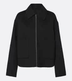 Wool and silk blouson jacket Wool and silk blouson jacket