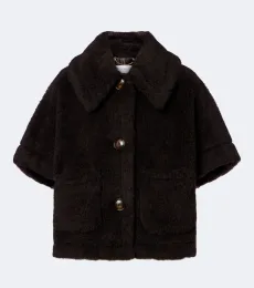 Wool and silk teddy jacket