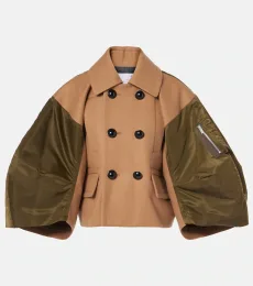 Wool and twill jacket