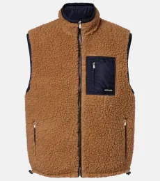 Wool-blend teddy down vest Wool-blend teddy down vest