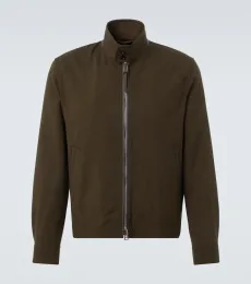 Wool, cashmere, and silk blouson jacket Wool, cashmere, and silk blouson jacket