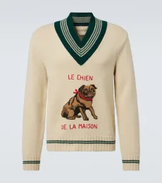 Wool jacquard sweater