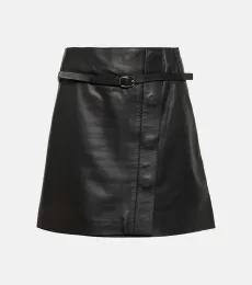 Wrap leather miniskirt Wrap leather miniskirt