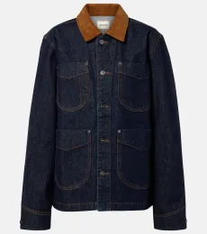 Wyatt corduroy-trimmed denim jacket Wyatt corduroy-trimmed denim jacket