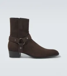 Wyatt Harness 40 suede biker boots Wyatt Harness 40 suede biker boots