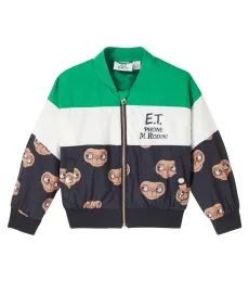 x E.T. chaqueta varsity estampada