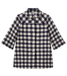 x Euan Roberts checked tweed coat x Euan Roberts checked tweed coat