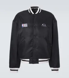 x NBA logo satin bomber jacket x NBA logo satin bomber jacket